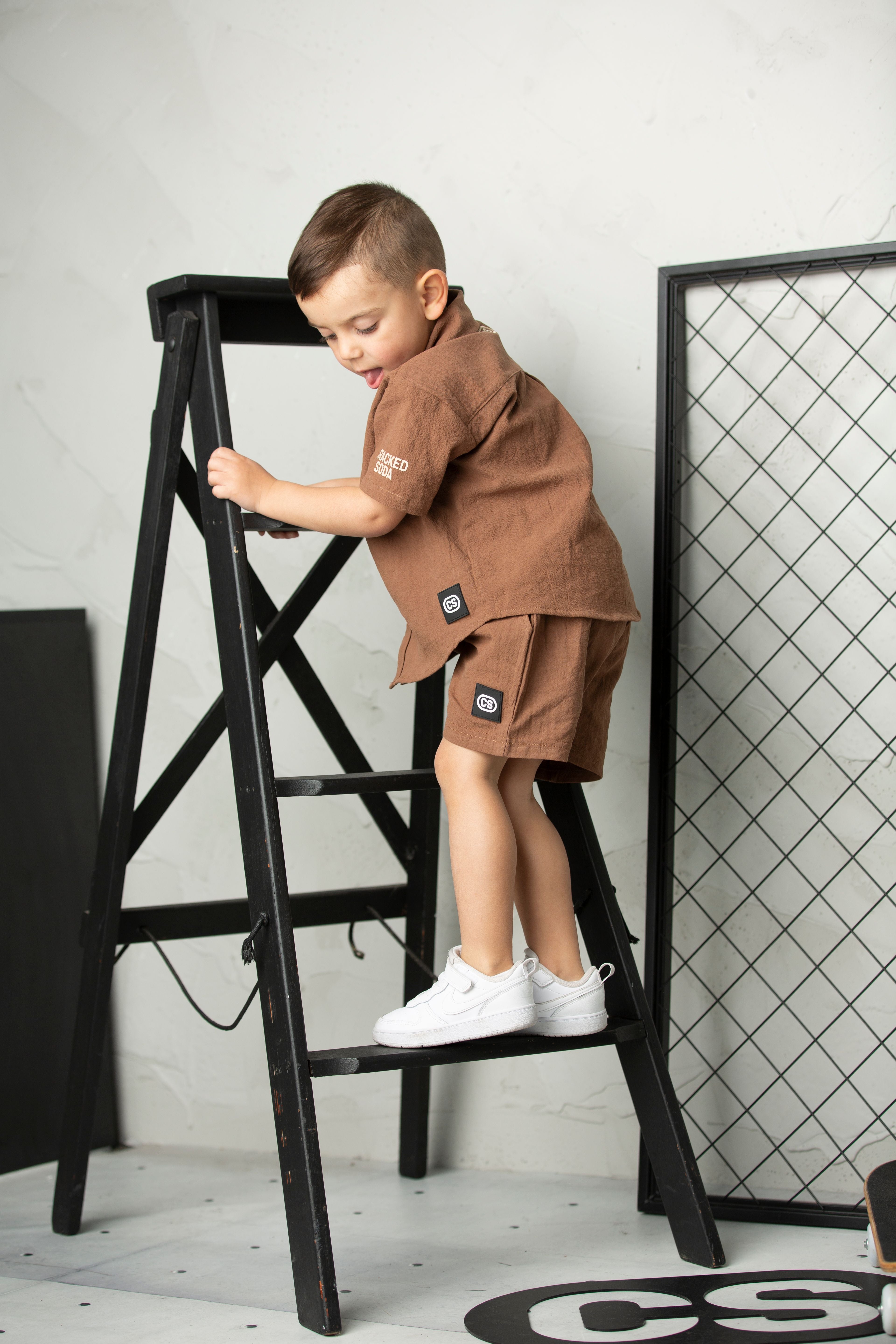 Dash Linen Shirt - Mocha-Clothing-Cracked Soda