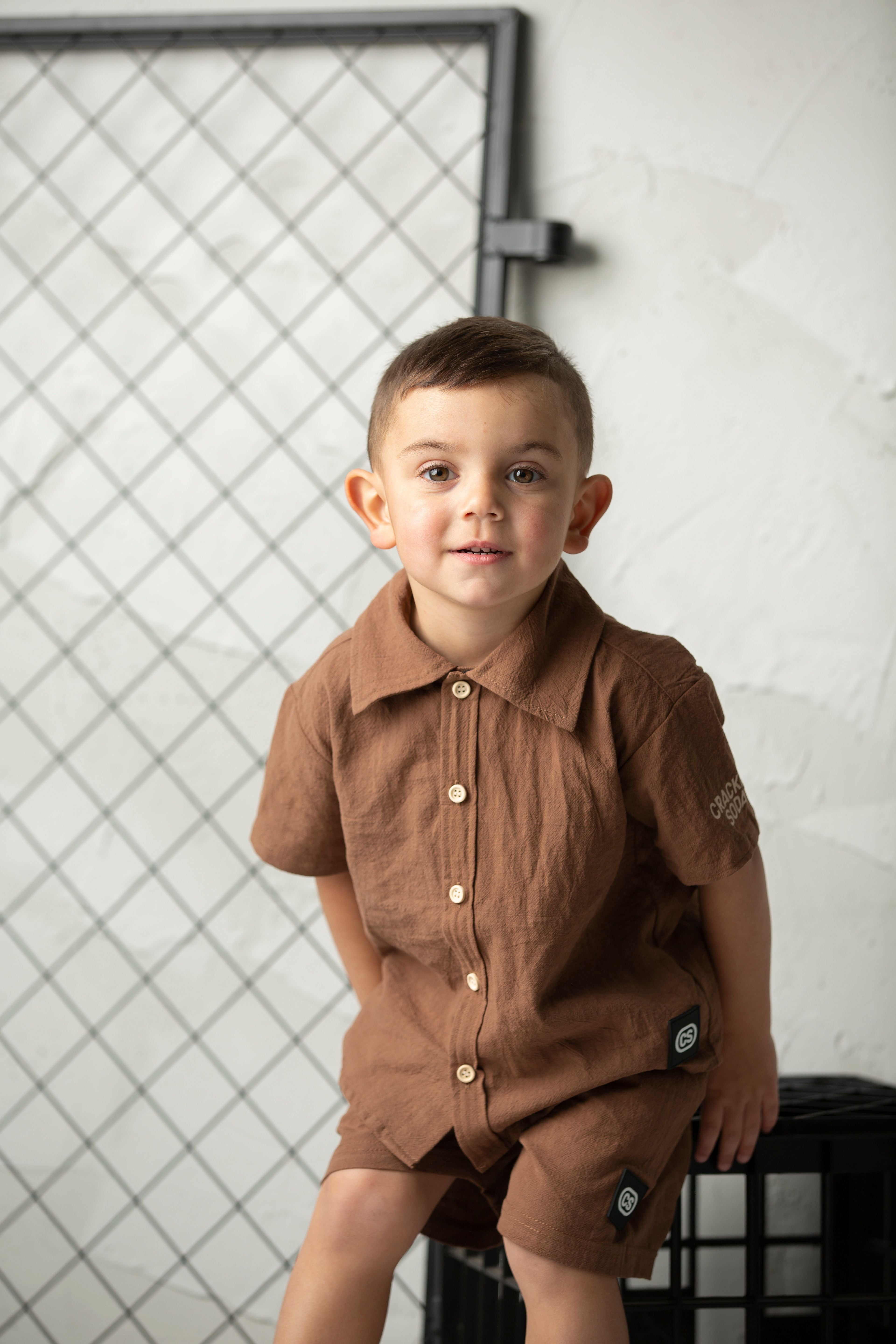 Dash Linen Shirt - Mocha-Clothing-Cracked Soda