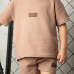 Dash Waffle Scoop Tee - Mocha-Clothing-Cracked Soda