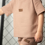Dash Waffle Scoop Tee - Mocha-Clothing-Cracked Soda