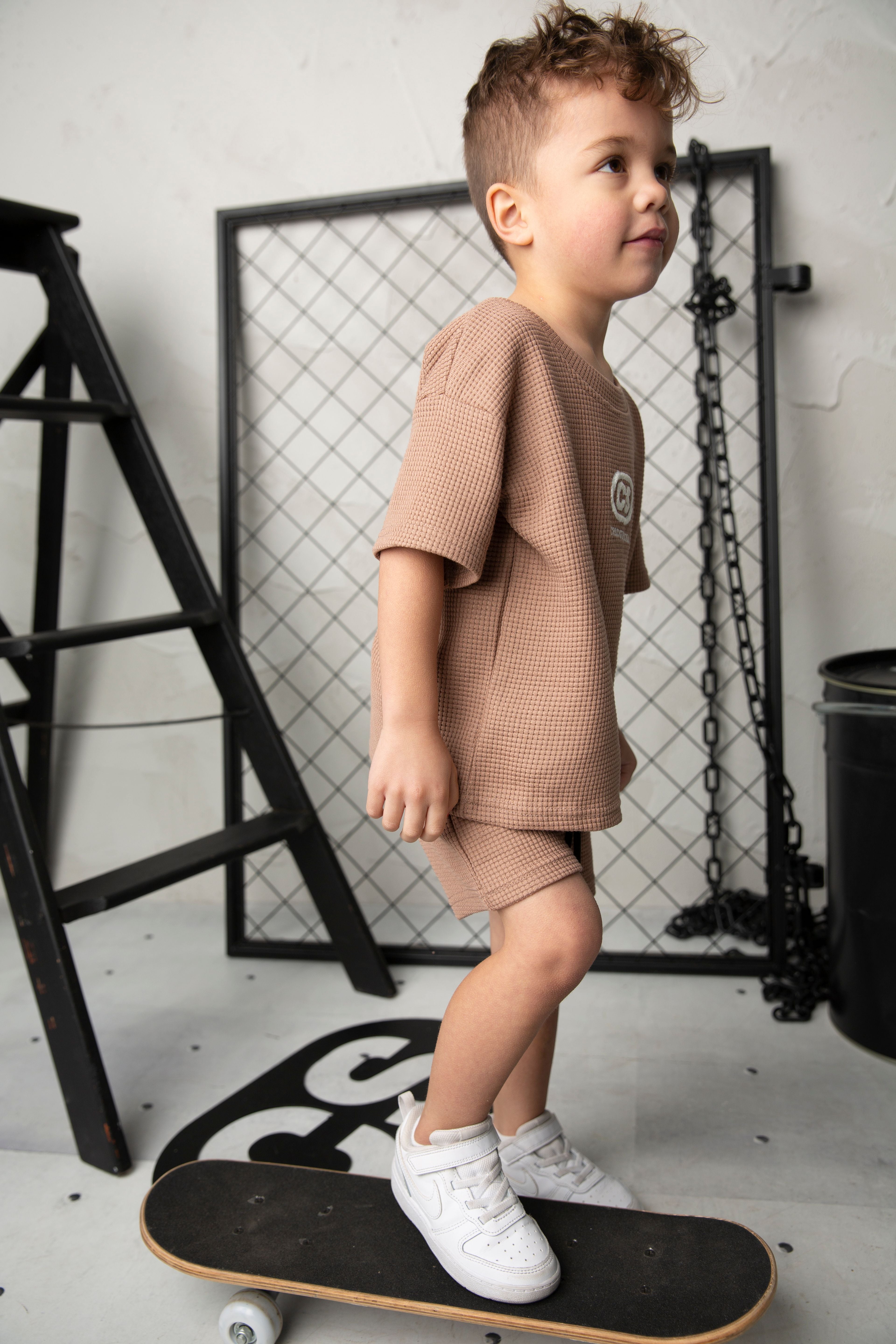 Dash Waffle Tee - Mocha-Clothing-Cracked Soda
