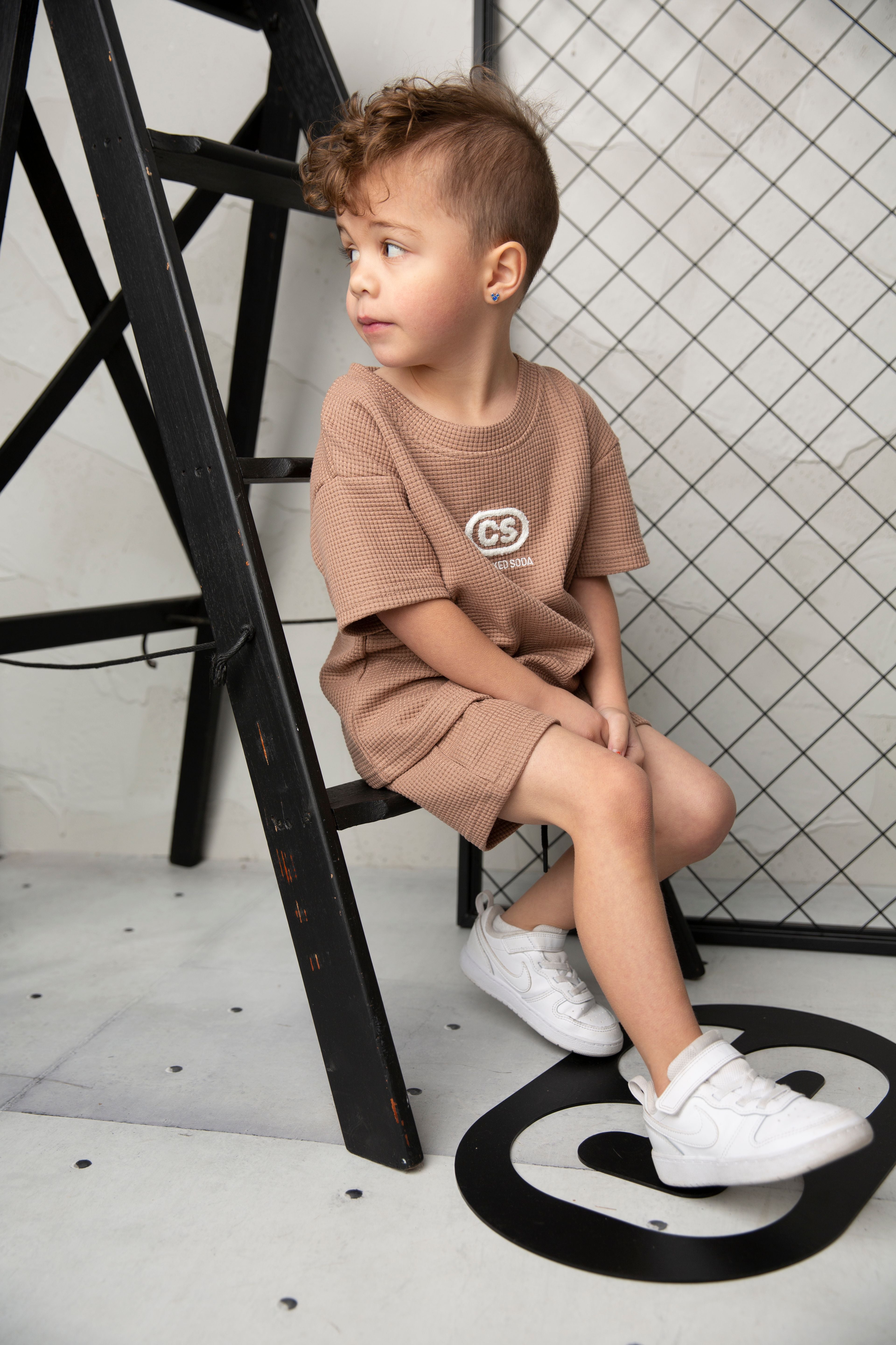 Dash Waffle Tee - Mocha-Clothing-Cracked Soda