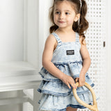 Mia Layer Dress - Denim Blue