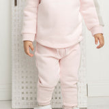 Dolce Detailed Crew & Pant Set - Pink