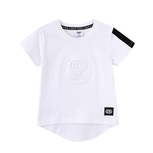 Drake Embossed Tee - White-T-Shirts-Cracked Soda