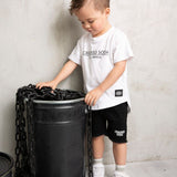 Dustin Cracked Soda Denim Shorts - Black
