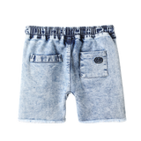 Dustin Cracked Soda Denim Shorts - Blue