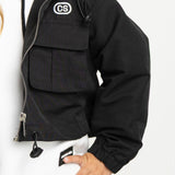 Ebony Detailed Zip Jacket - Black