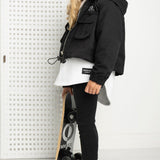 Ebony Detailed Zip Jacket - Black