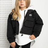 Ebony Detailed Zip Jacket - Black