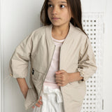 Ebony CS Detailed Zip Jacket - Sand