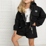 Ebony Detailed Zip Jacket - Black