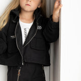 Ebony Detailed Zip Jacket - Black