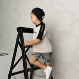 Elijah Box Tee & Denim Ash Detail Short Set