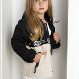 Elijah Hooded Jacket Pebble/Black