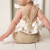 Ellie Frill Overall - Beige