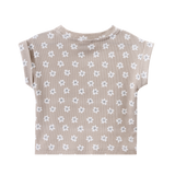 Ellie Embossed Tee - Beige Print