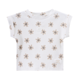 Ellie Embossed Tee - Cream Print