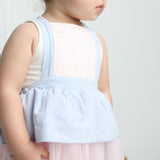 Emma Overall Dress - Blue/Pink