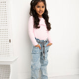 Winter Ribbed Fleece Long Sleeve - Pink
