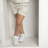 Freddie Stripe Short Pebble