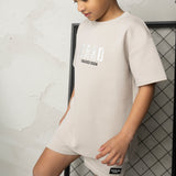 Freddie CRKD Tee & Short Set - Pebble