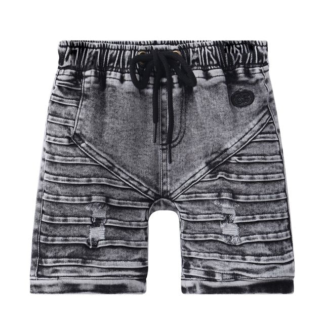 Parker CS Denim Detail Shorts - Ash-Clothing-Cracked Soda