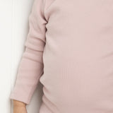 Blossom Ribbed Fleece Bodysuit - Grape