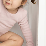 Blossom Ribbed Fleece Bodysuit - Grape