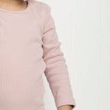 Blossom Ribbed Fleece Bodysuit - Grape