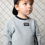 Ashton Textured Crew Set - Grey