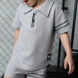 Sammy Waffle Polo - Grey