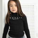 Harlow Ribbed Fleece L/S -Black