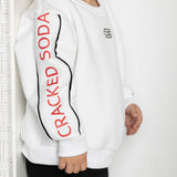 Harlow Detailed Sleeve Crew - White
