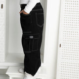 Harlow Detailed Stitch Jeans - Black Denim