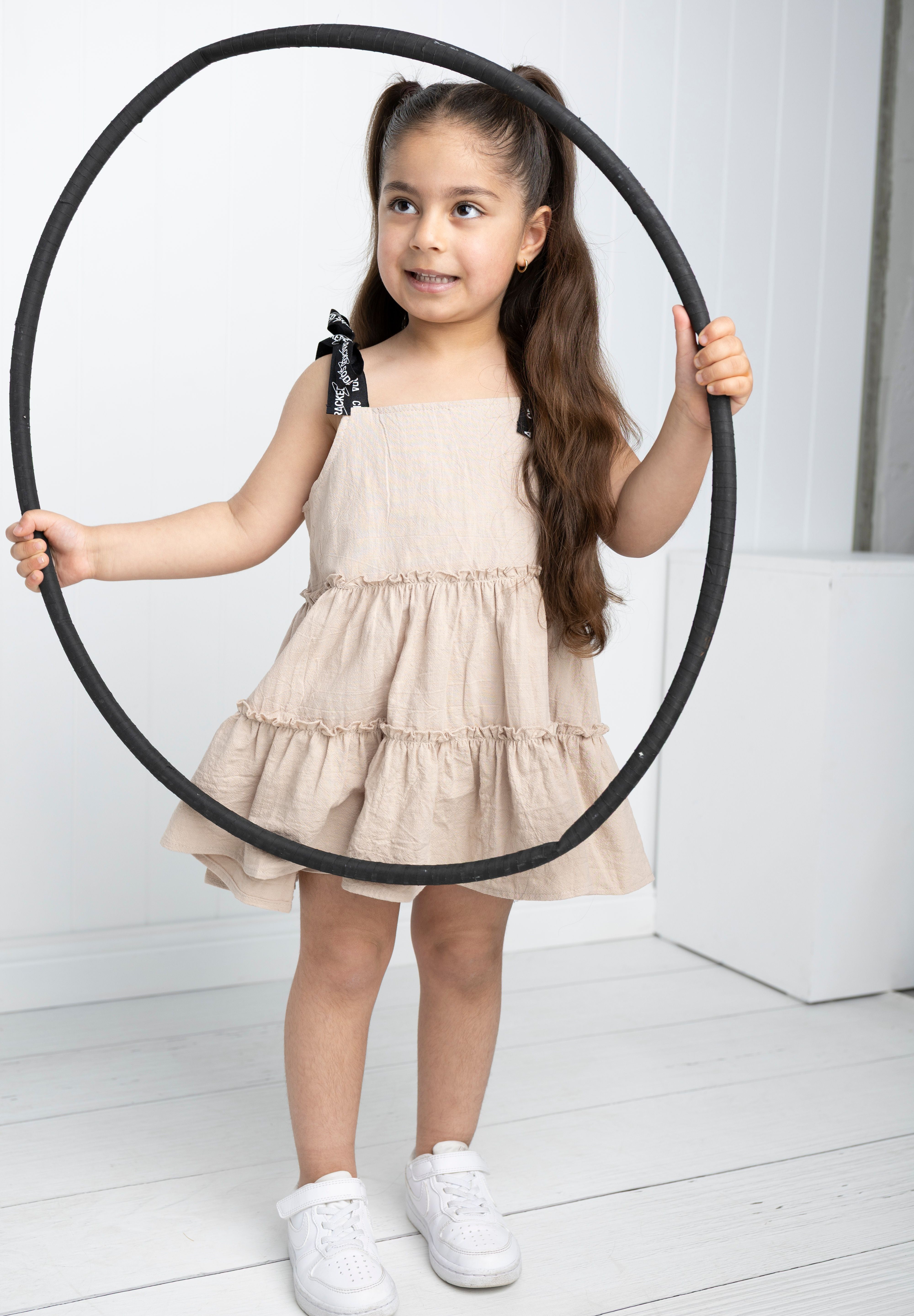 Harper Detailed Strap Dress - Sand-Clothing-Cracked Soda