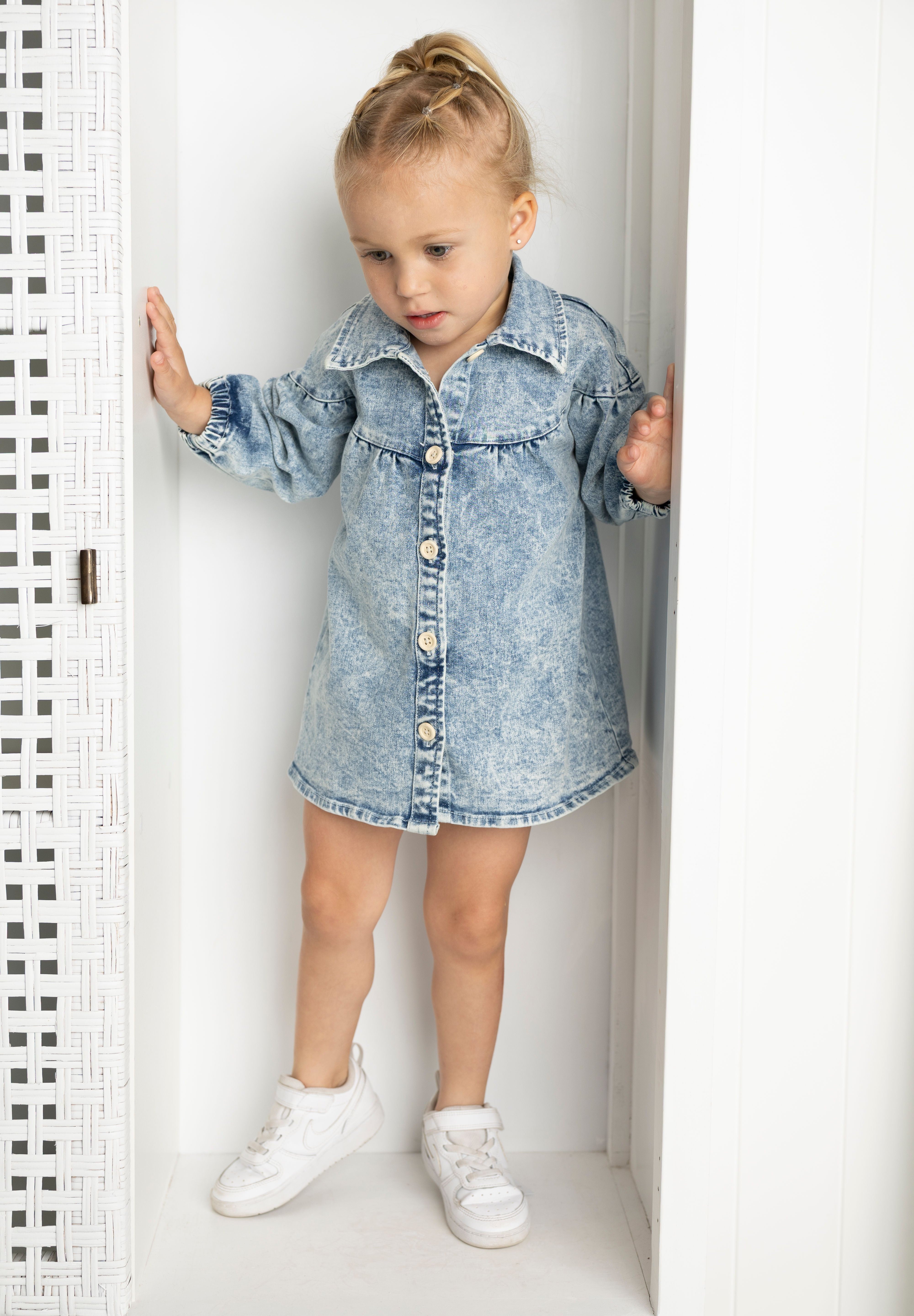 harper denim dress M A Y E HARPER DENIM DRESS - INDIGO