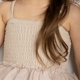 Harper Ruched Layered Tutu Sand