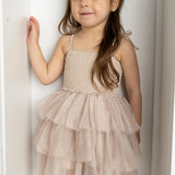 Harper Ruched Layered Tutu Sand
