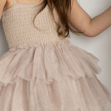 Harper Ruched Layered Tutu Sand