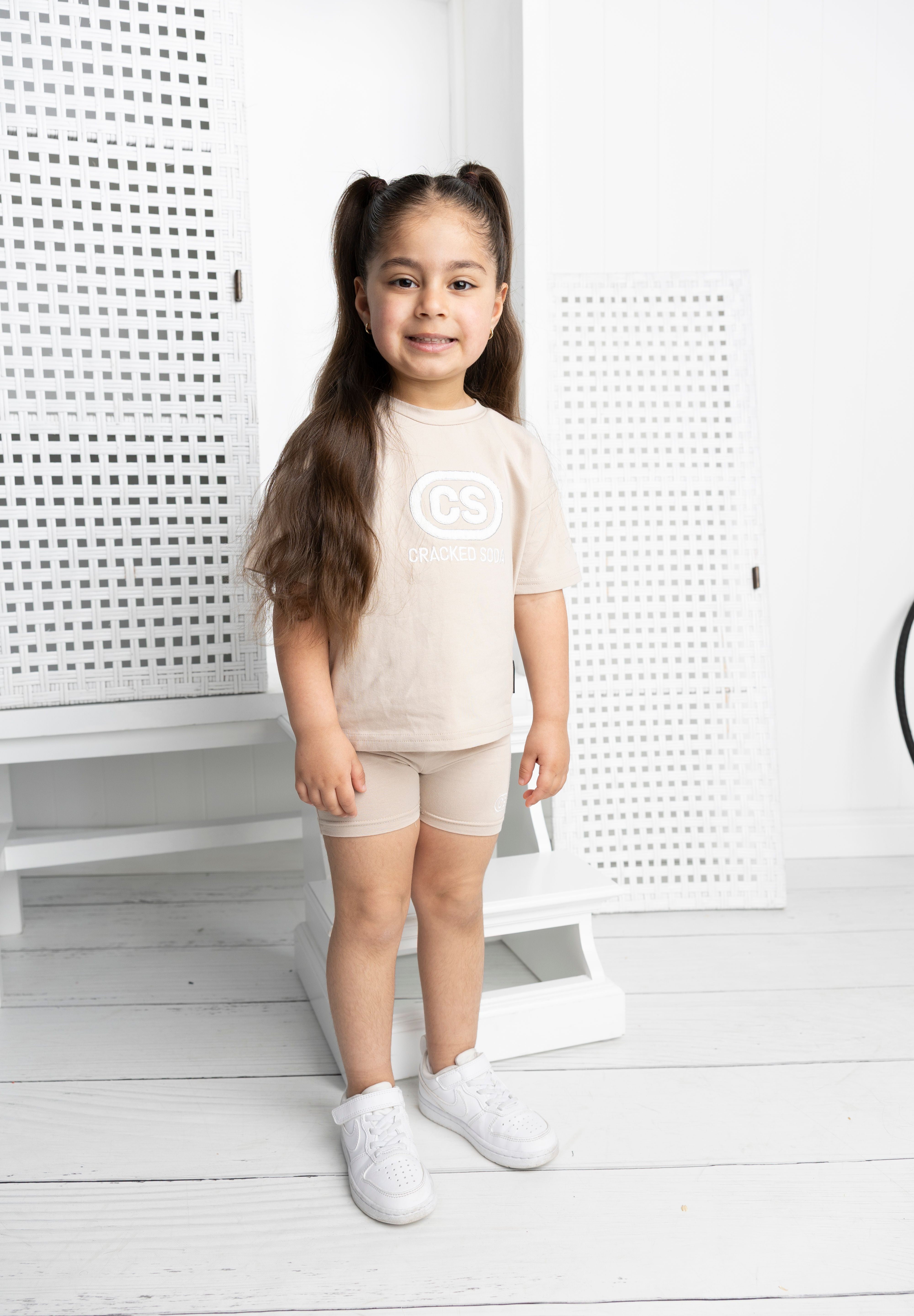 Harper Detailed Tee & Short Set-Cracked Soda