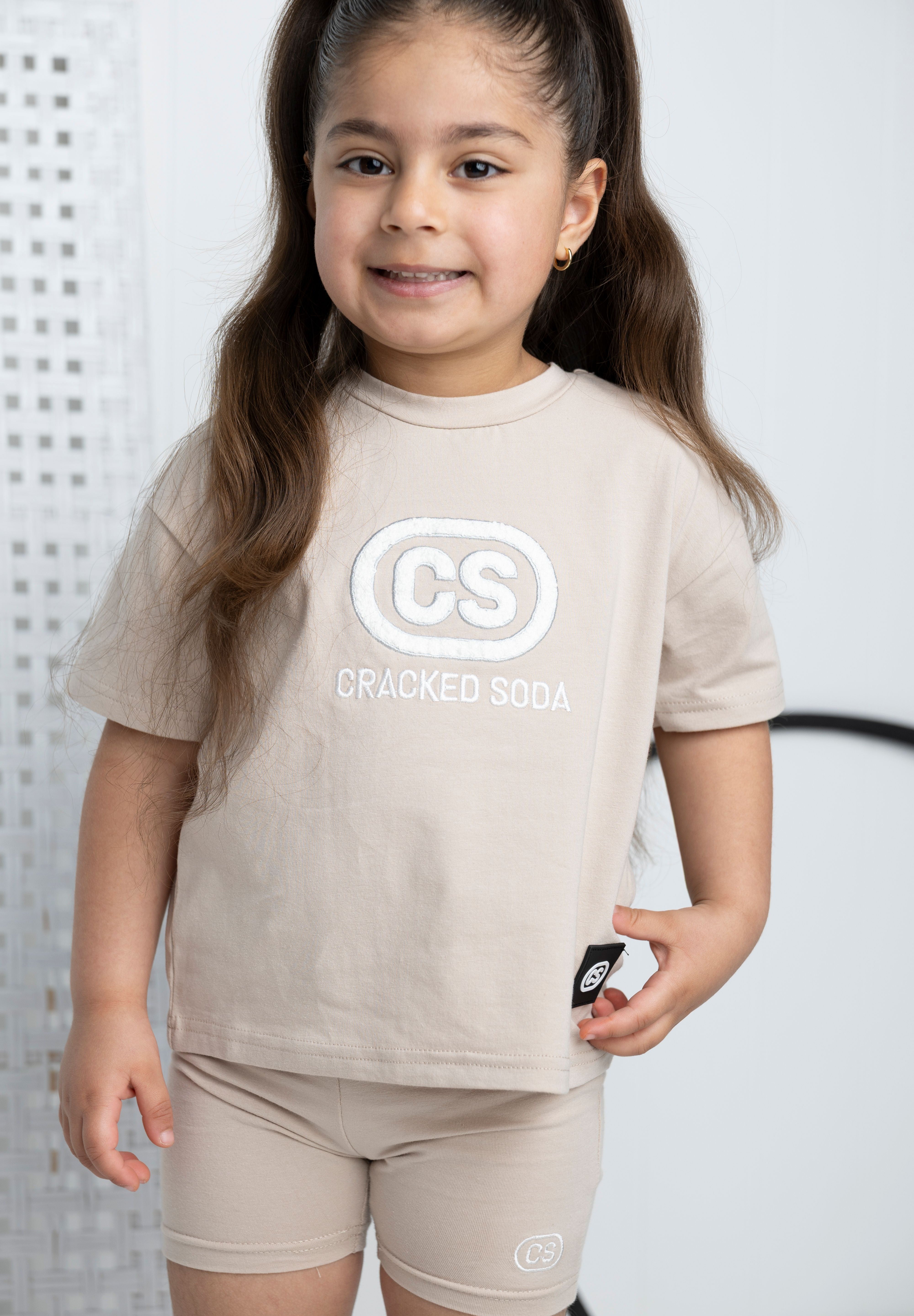 Harper Detailed Tee & Short Set-Cracked Soda