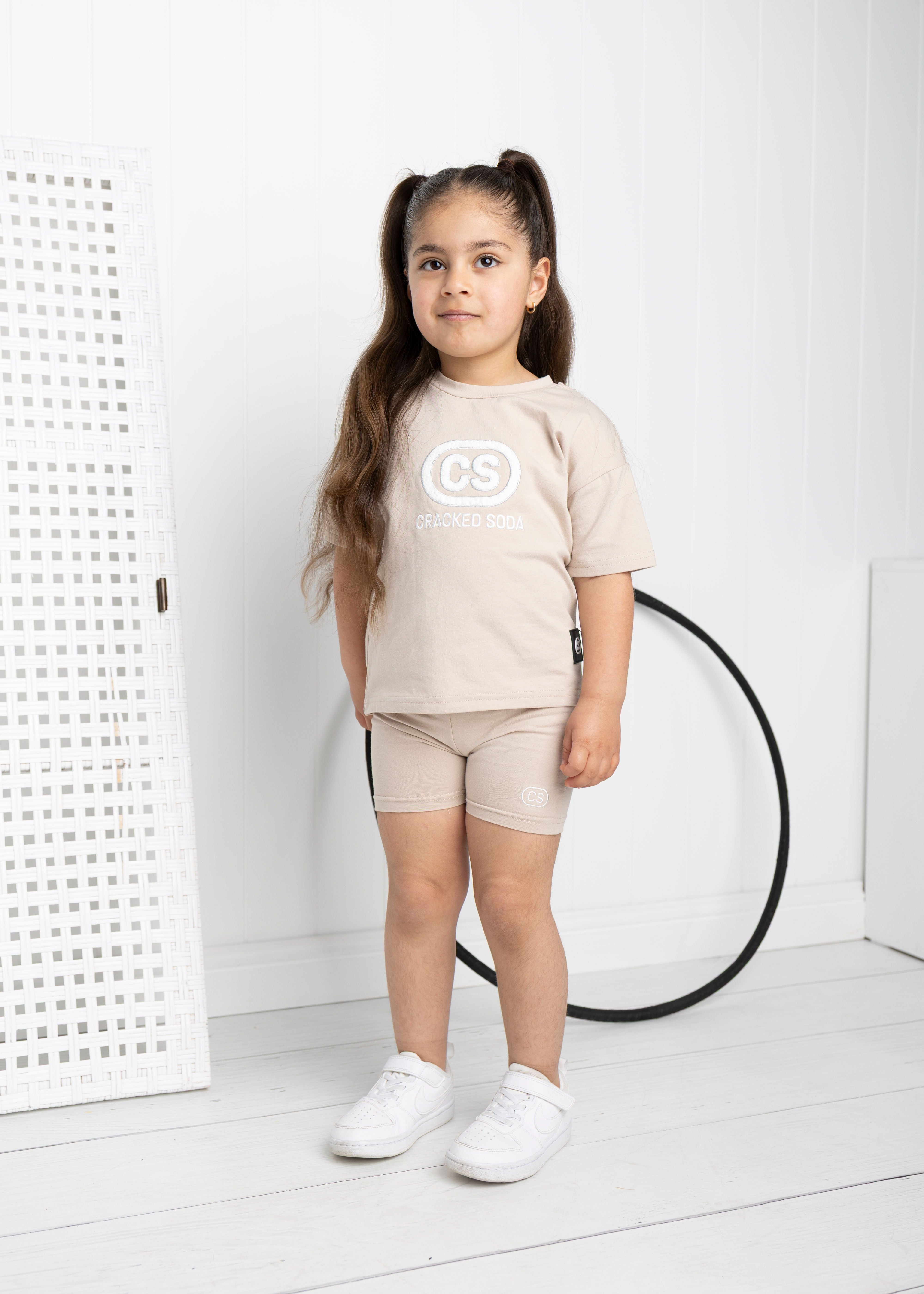 Harper Detailed Tee & Short Set-Cracked Soda
