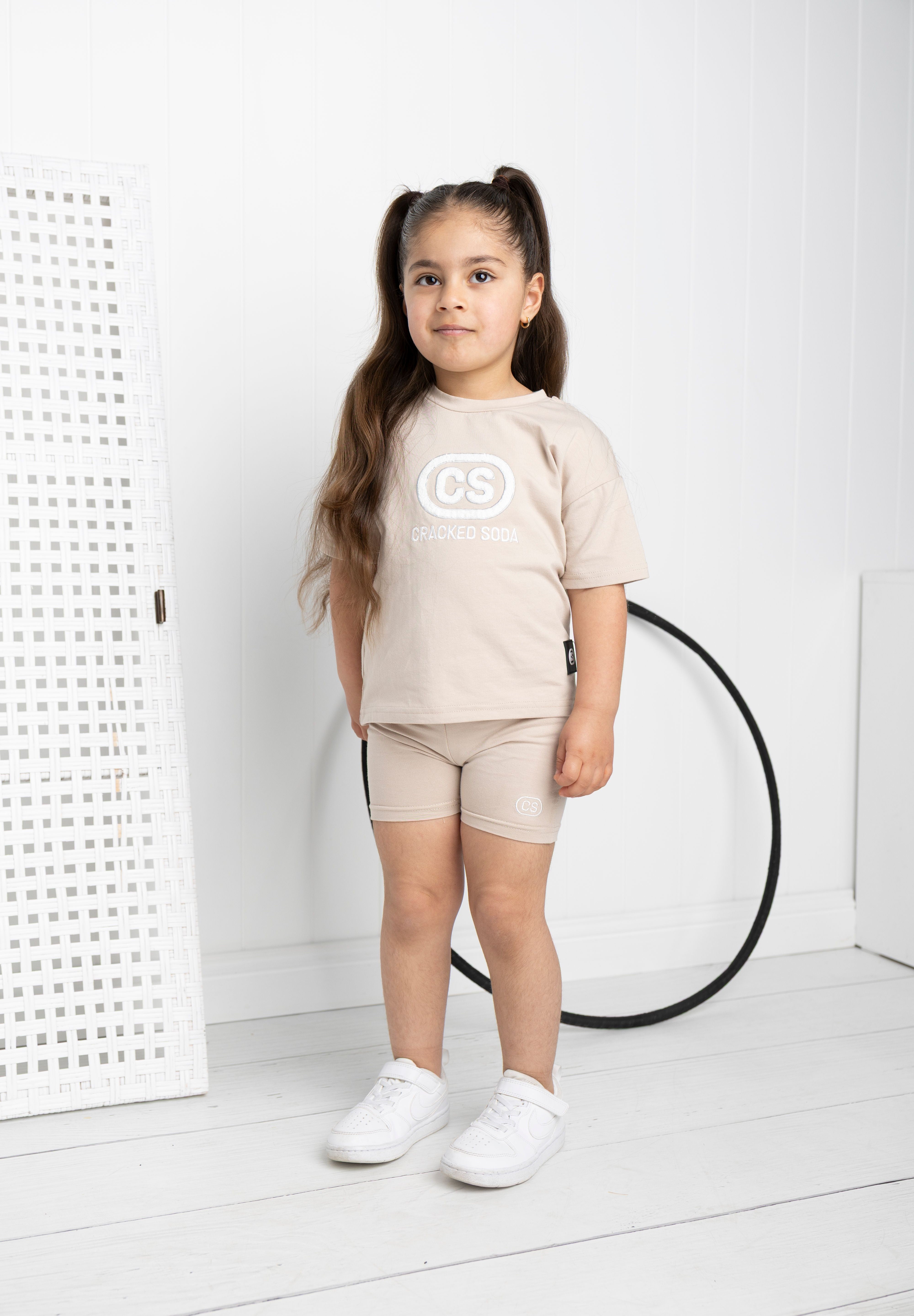 Harper Detailed Tee & Short Set-Cracked Soda