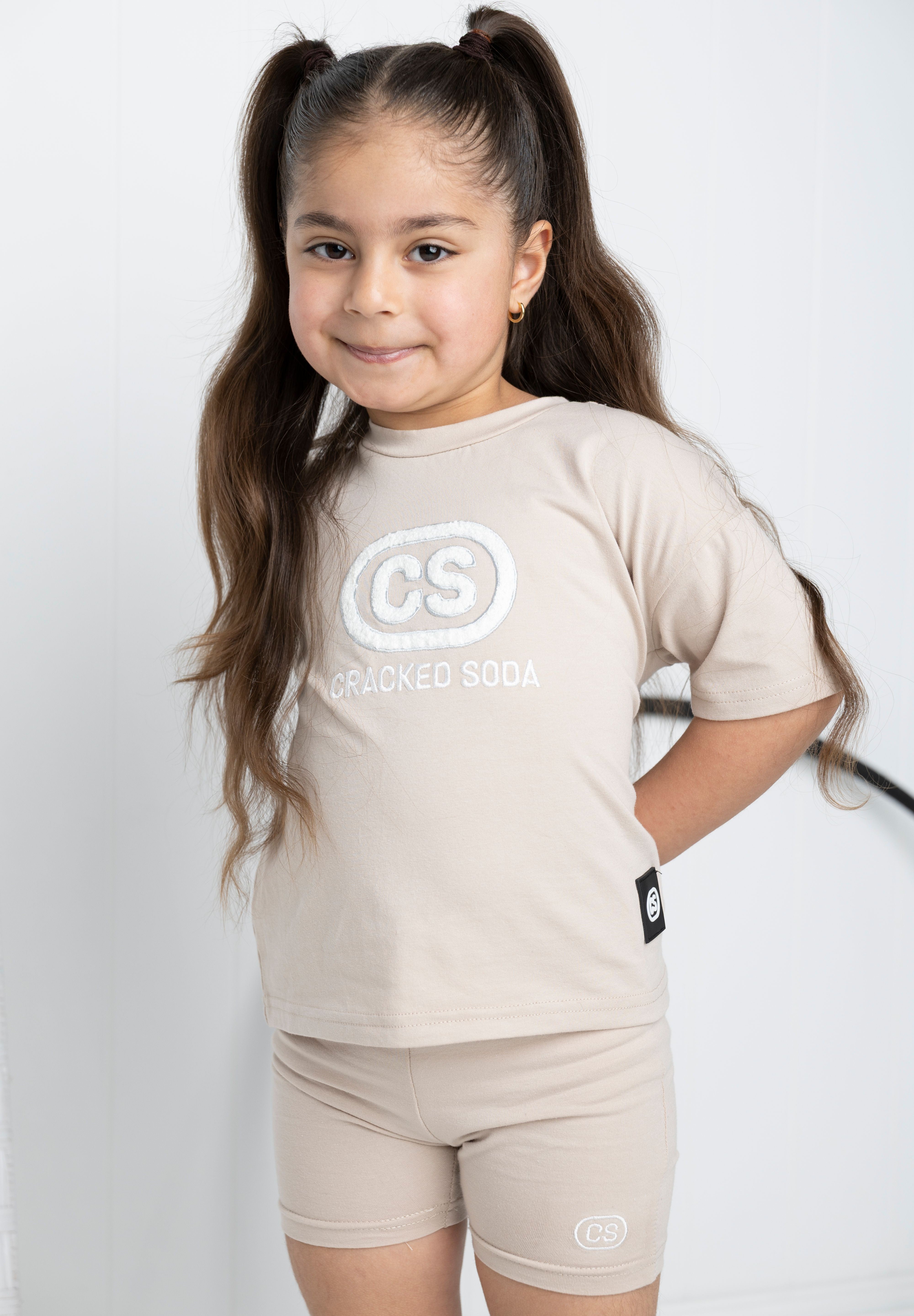 Harper Detailed Tee & Short Set-Cracked Soda