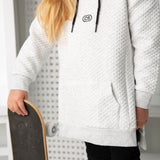 Alaska Textured Hooded Dress - Grey