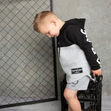 Hudson Detailed Hoodie - Black/Grey