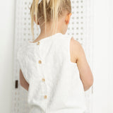 Indie Detailed Lace Button Up Back Top