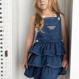Indigo Denim Layered Pinafore - Blue Denim