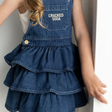 Indigo Denim Layered Pinafore - Blue Denim